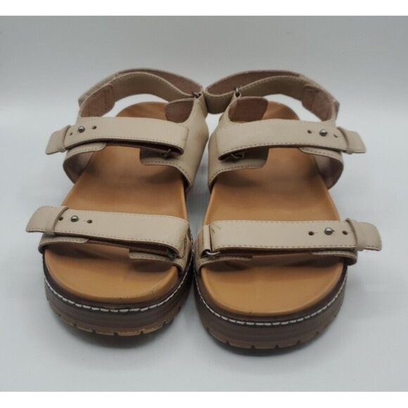 Madewell The Leilah Sandals Platform Chunky Dried Flax Color Womens Size 9 - Picture 2 of 11